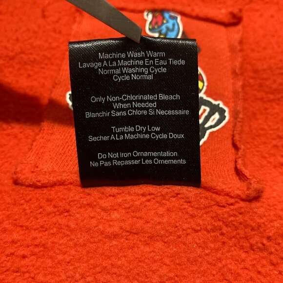 Vintage Volcom Ryan Sheckler Orange All Over Print Monster Hoodie S Small - Picture 7 of 12